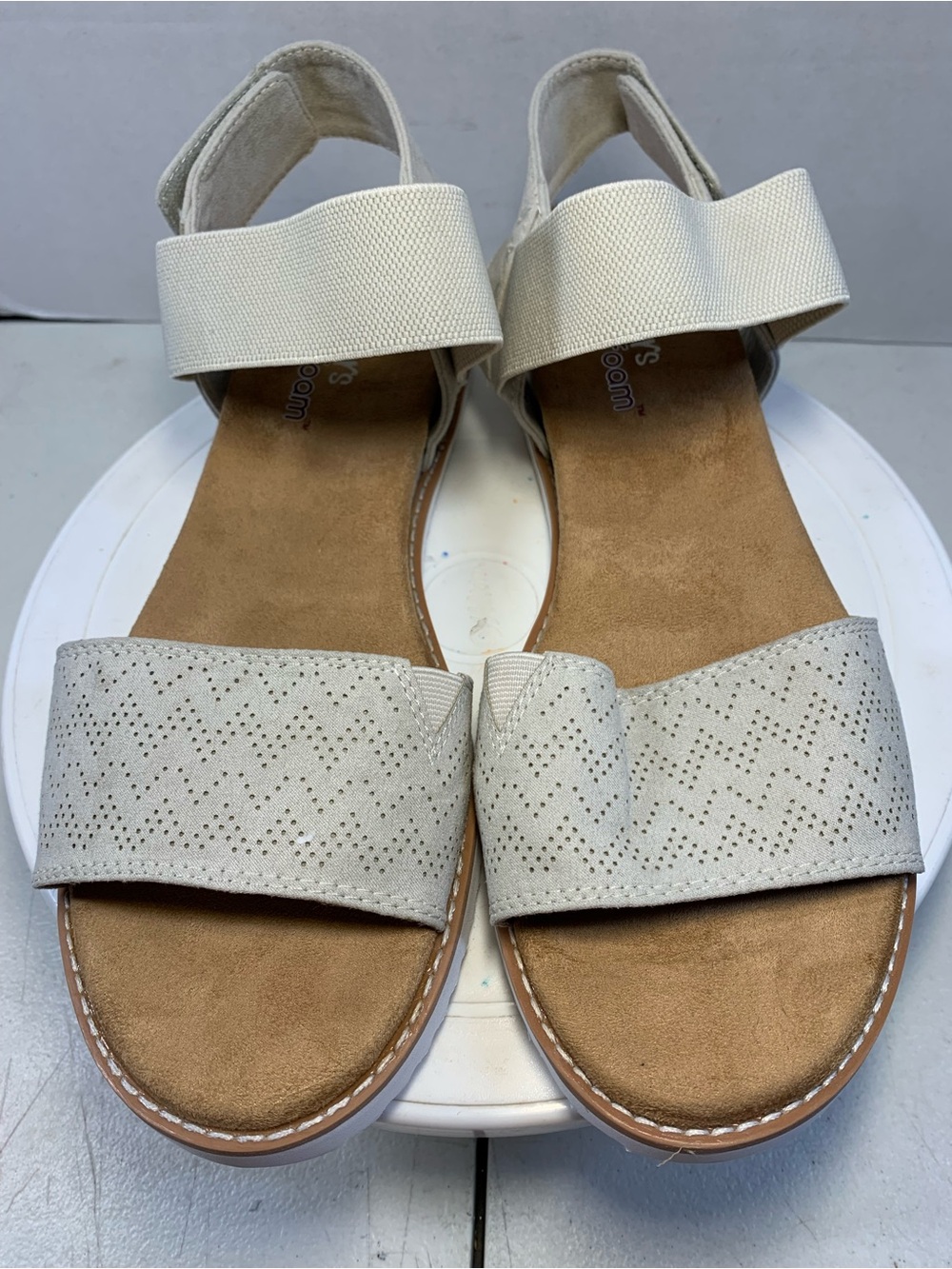 Skechers Women's BOBS Desert Kiss Off White Sz 10 Sandal. 4008